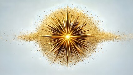 Golden Burst Radiance: Dynamic Explosion of Light and Sparkle Art