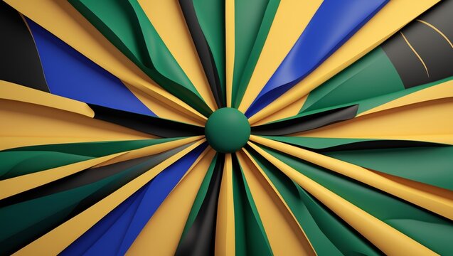Minimalist 3D Render of Tanzania Independence Day