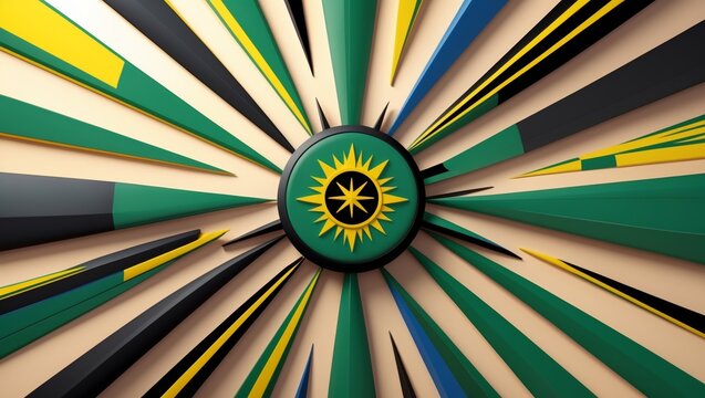 Minimalist 3D Render of Tanzania Independence Day
