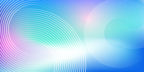 Abstract modern blue gradient background with glowing circular line pattern. Future technology concept background.