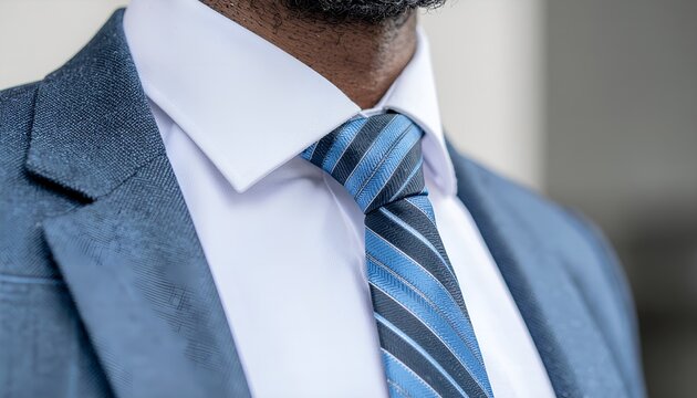 blue suit, white shirt, blue tie, corporate attire, professional appearance, well-dressed business executive, formal office outfit, serious expression, corporate headshot, smart casual