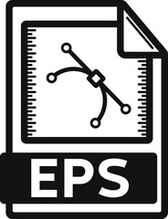 EPS File Icon Vector Illustration - Vintage Detail Line art