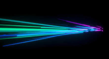 Modern Digital Light Trails Abstraction