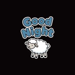 Adorable Sleeping Sheep Sticker Design - 