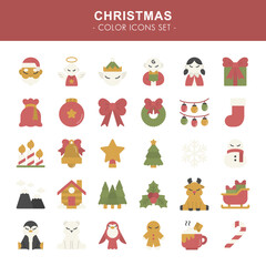 Christmas - color icons set