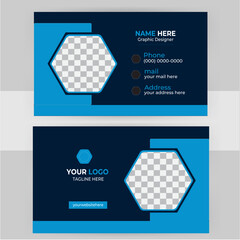 Modern, Clean and minimal corporate business card Template.
