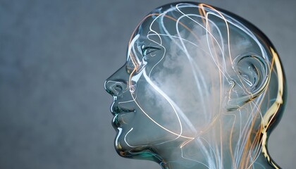 Captivating AI mind visualization with glowing neural pathways and ethereal mist, symbolizing innovation and future intelligence.