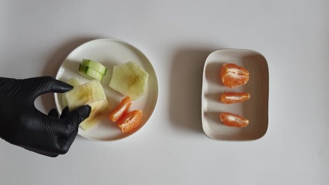 Sliced Red Apple on White Plate &mdash; Clean Minimal Food Background