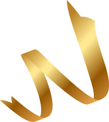 gold ribbons on a white background vector