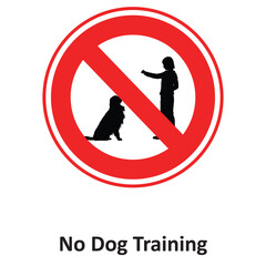 No Dog Training Vector icon which can easily modify or edit