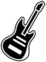 music illustration guitar silhouette concert logo instrument icon musical outline art rock sound melody classical icon jazz musician song shape adults vector graphic background
