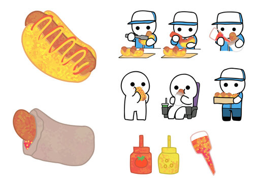 Hot dog, theater hot dog set
