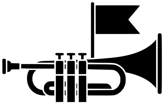 trumpet illustration musical silhouette guitar logo concert icon festival outline jazz event music banner instrument poster art melody sound shape graphic vector graphic background