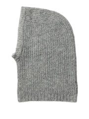 Ribbed knit beanie hat with folded brim isolated on a transparent background image