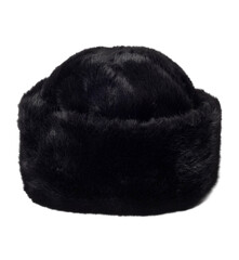 Ribbed knit beanie hat with folded brim isolated on a transparent background image