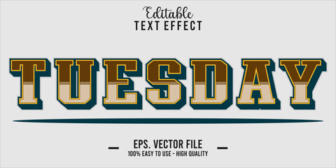 Tuesday Text Style Effect, Editable Text Effect