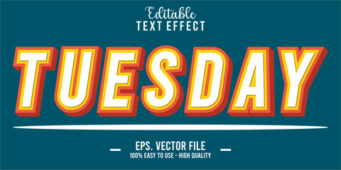 Tuesday Text Style Effect, Editable Text Effect