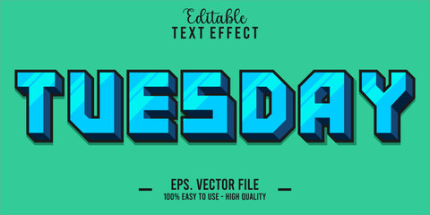 Tuesday Text Style Effect, Editable Text Effect