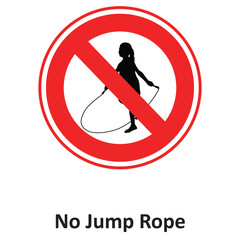 No Jump Rope Vector icon which can easily modify or edit