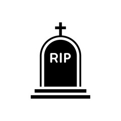 Gravestone icon, vector illustration. Flat design style eps 10