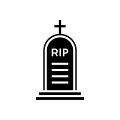 Gravestone icon, vector illustration. Flat design style eps 10