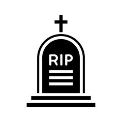 Gravestone icon, vector illustration. Flat design style eps 10