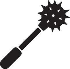  weapon Battle mace icon clean vector on white background
