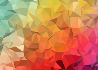 Obraz premium Vibrant Abstract Polygonal Background in Gradient Hues - A Textured Geometric Design