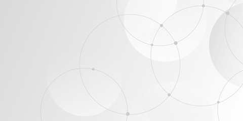 Abstract white and gray background with circles. Geometric stripe line art design.  subtle gradient transitions, ideal for modern graphic design use. Modern graphic design element circles style poster