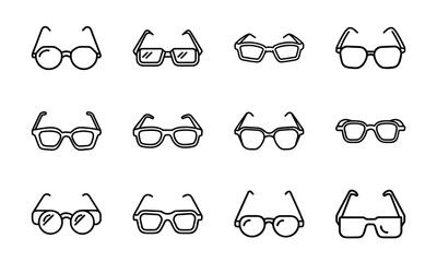 Education and School Line Icons Set – Stars, Tree, Eraser, Exam Paper, Classroom, Uniform, Microphone, Piano, Glasses, Rocket, Solar System, and Study Desk Outline Symbols