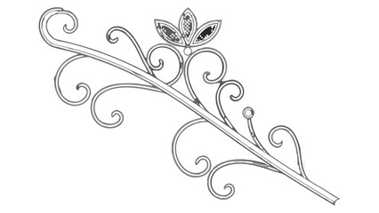 Elegant tiara sketch a delicate and intricate design, perfect for adding a touch of royalty to any creative project