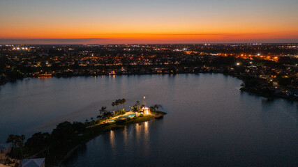 Sunset ont the island.