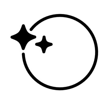 Generated AI icon vector, artificial inteligent design icon,star and round line AI sign icon, generated AI icon stock, artificial inteligent icon design for web,app and website 