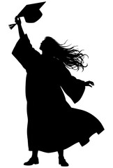 silhouette of a graduate