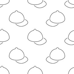 sport cap seamless pattern isolated on transparent background.