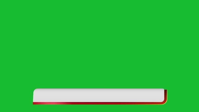 Animated end screen template with "Thanks for Watching This Video" text on a red ribbon against a green screen background