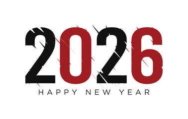 

Modern Happy New Year 2026 Vector Illustration, High Resolution Vector art, Stylish, Elegant, Simple,