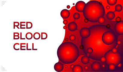 Red Blood Cell. Abstract Background Medical Design for Biology and Anatomy. Vector template