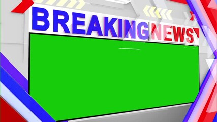 Dynamic breaking news video template with green screen ready for your content and updates now available for download