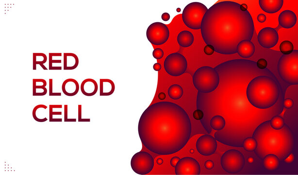 Red Blood Cell. Abstract Background Medical Design for Biology and Anatomy. Vector template