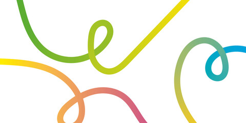 Abstract Color Lines on a White Background. A Vector Wave Shape Gradient Pattern. 