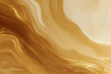 琥珀の流れ ― 金色の光が波のように流れるエレガントな抽象アート