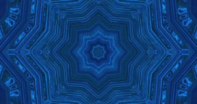 Seamless tunnel video loop showcasing abstract patterns in calming blue hues for a relaxing screensaver experience