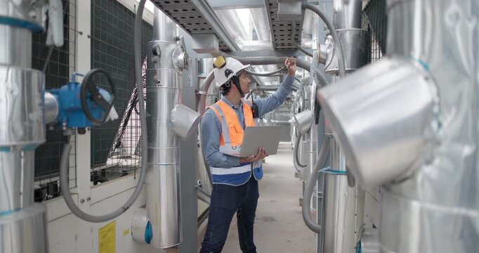 HVAC technician record data and conduct real-time analysis. Using specialized software to diagnose and optimize mechanical, electrical, and plumbing systems with energy efficiency plan
