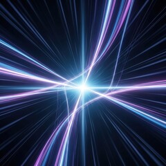 Abstract Blue and Purple Digital Horizon