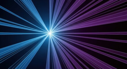 Abstract Blue and Purple Digital Horizon