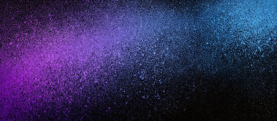 Obraz premium Abstract background with purple and blue light particles and speckles on a dark background