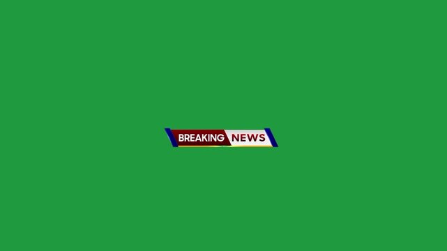 Breaking news broadcast with dynamic lower thirds on chroma key background brings the latest information and updates to viewers