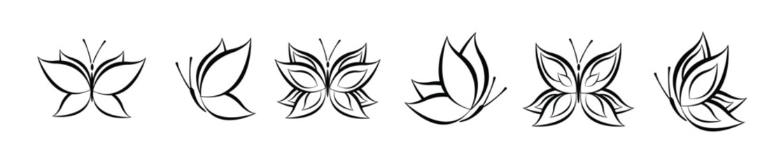  butterfly line art design