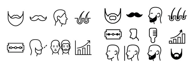 Minimalist Beard Icons
